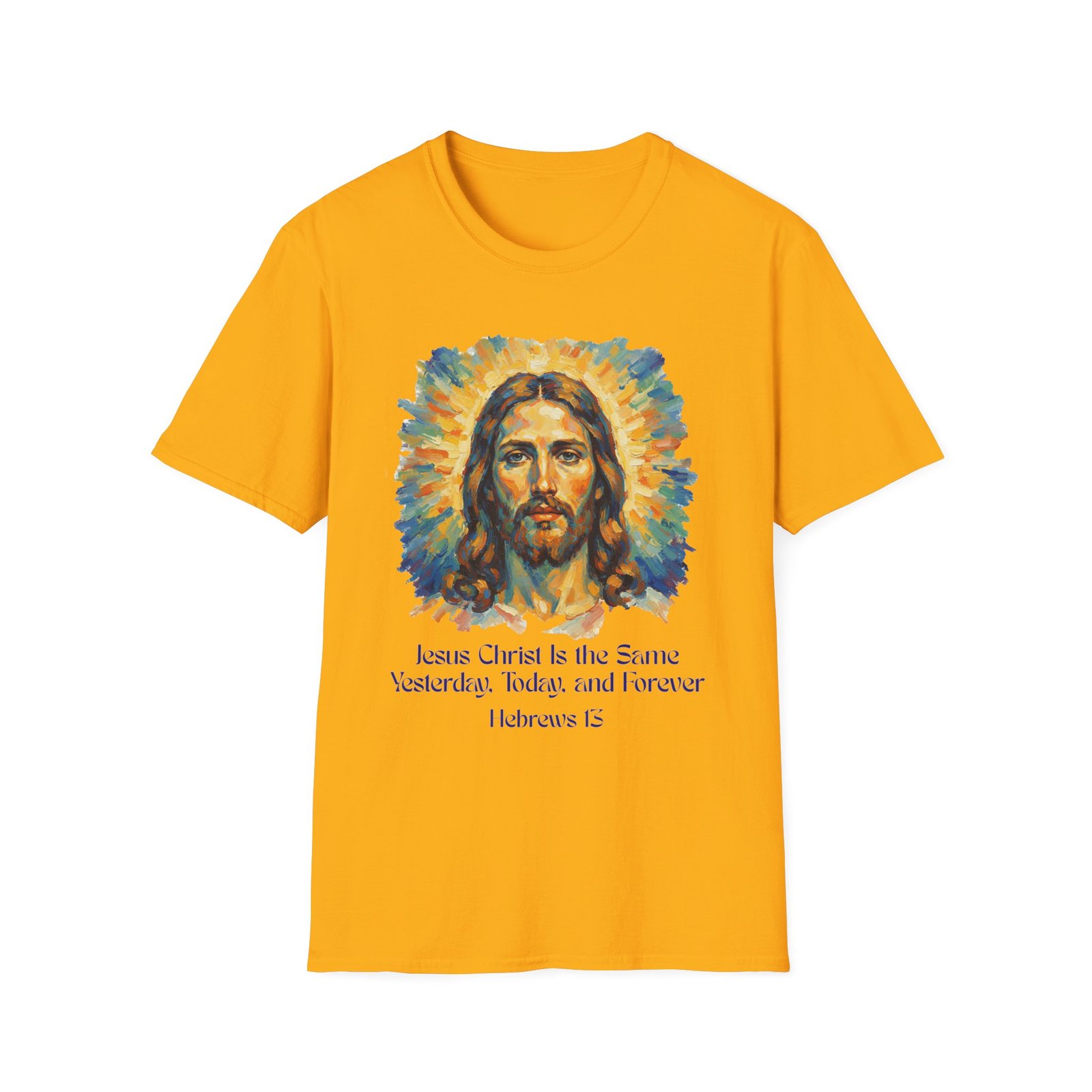 jesus christ graphic tee, unisex softstyle t shirt, faith apparel, inspirational gift, religious top