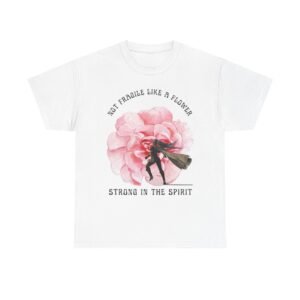 🌹 warrior spirit tee | feminine strength | fantasy inspired graphic shirt floral empowerment tee, not fragile like a flower, strong in the spirit shirt, inspirational unisex t shirt, gift for women, [...]