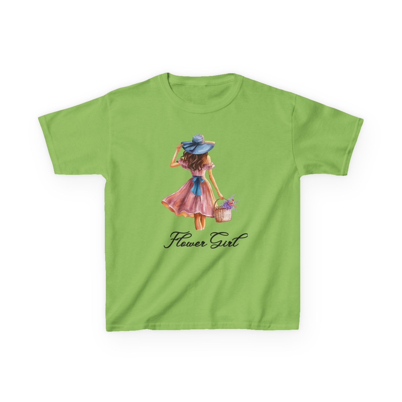 flower girl kids tee, cute kids t shirt, spring fashion, outdoor playwear, children's gift, floral design