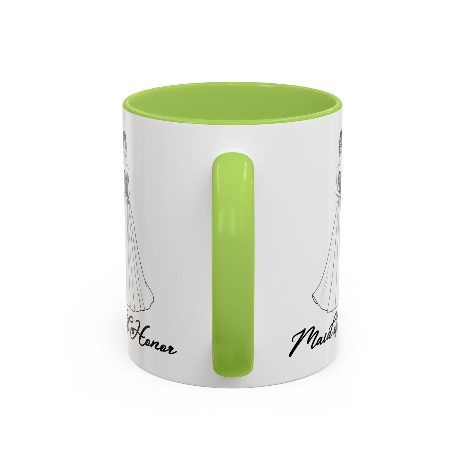 maid of honor coffee mug, bridal party gift, wedding celebration mug, customizable maid of honor cup, cute coffee lover gift