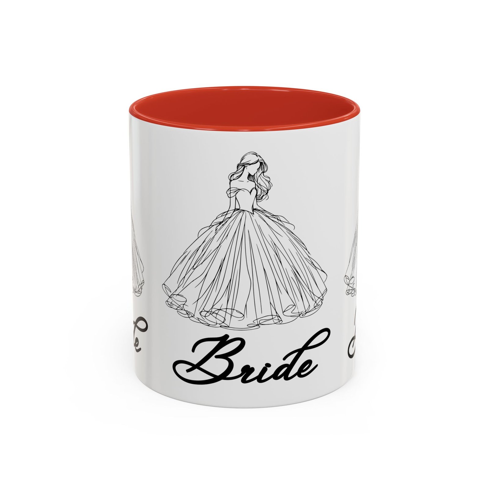 bride mug | elegant wedding dress design | bridal shower gift & keepsake
