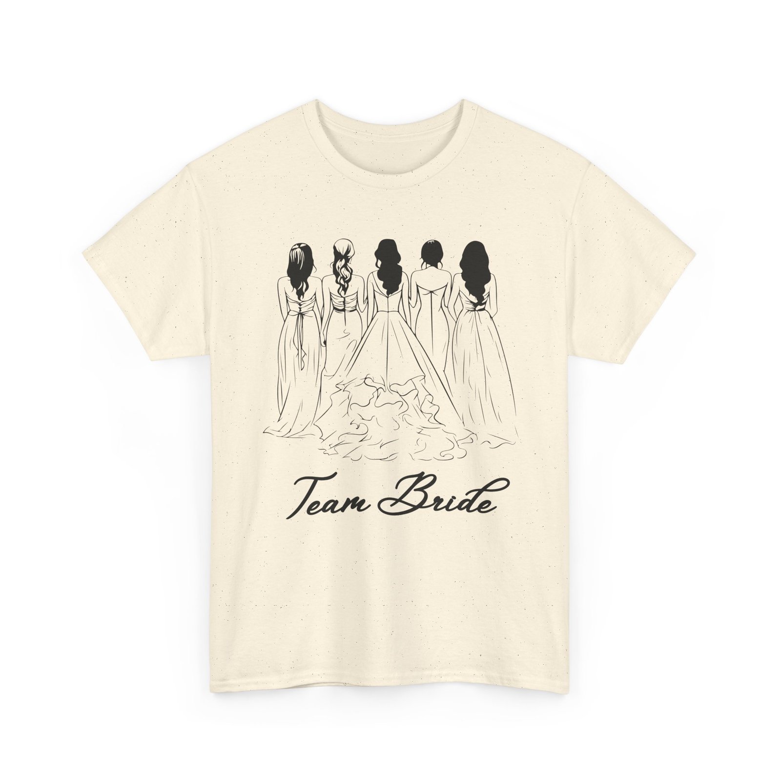 team bride unisex heavy cotton tee perfect for weddings, bridal showers, engagements, bachelorette parties, group celebrations