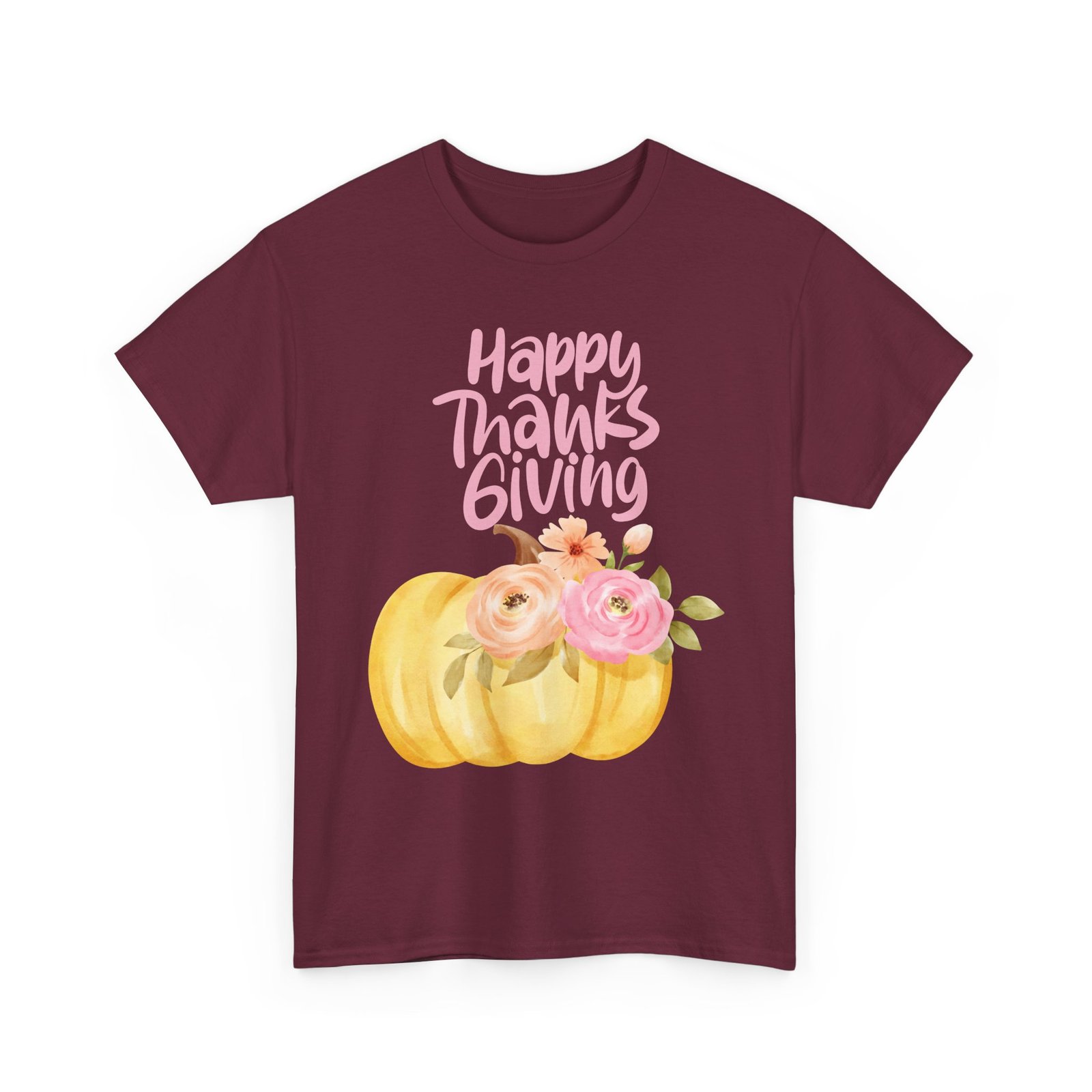 thanksgiving floral tee, holiday shirt, fall fashion, gifts for her, pumpkin t shirt, autumn apparel, friendsgiving outfit