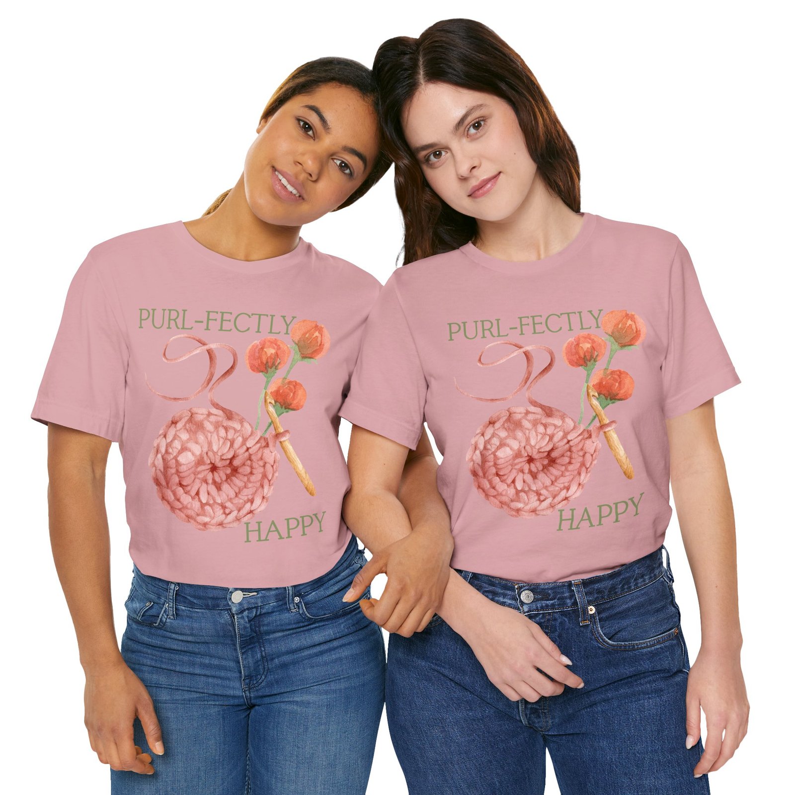 Purl-fectly Happy Crafting Joy Tee -Unisex Short Sleeve Shirt - Image 89