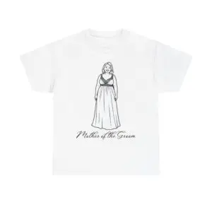 mother of the groom tee, unisex cotton t shirt for weddings, bridal party apparel, gift for mother, wedding day fashion