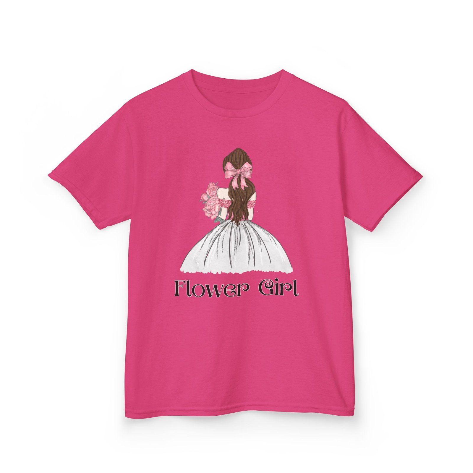 flower girl tee kids adorable cotton t shirt for weddings, birthday parties, flower girls, special occasions, stylish kids wear