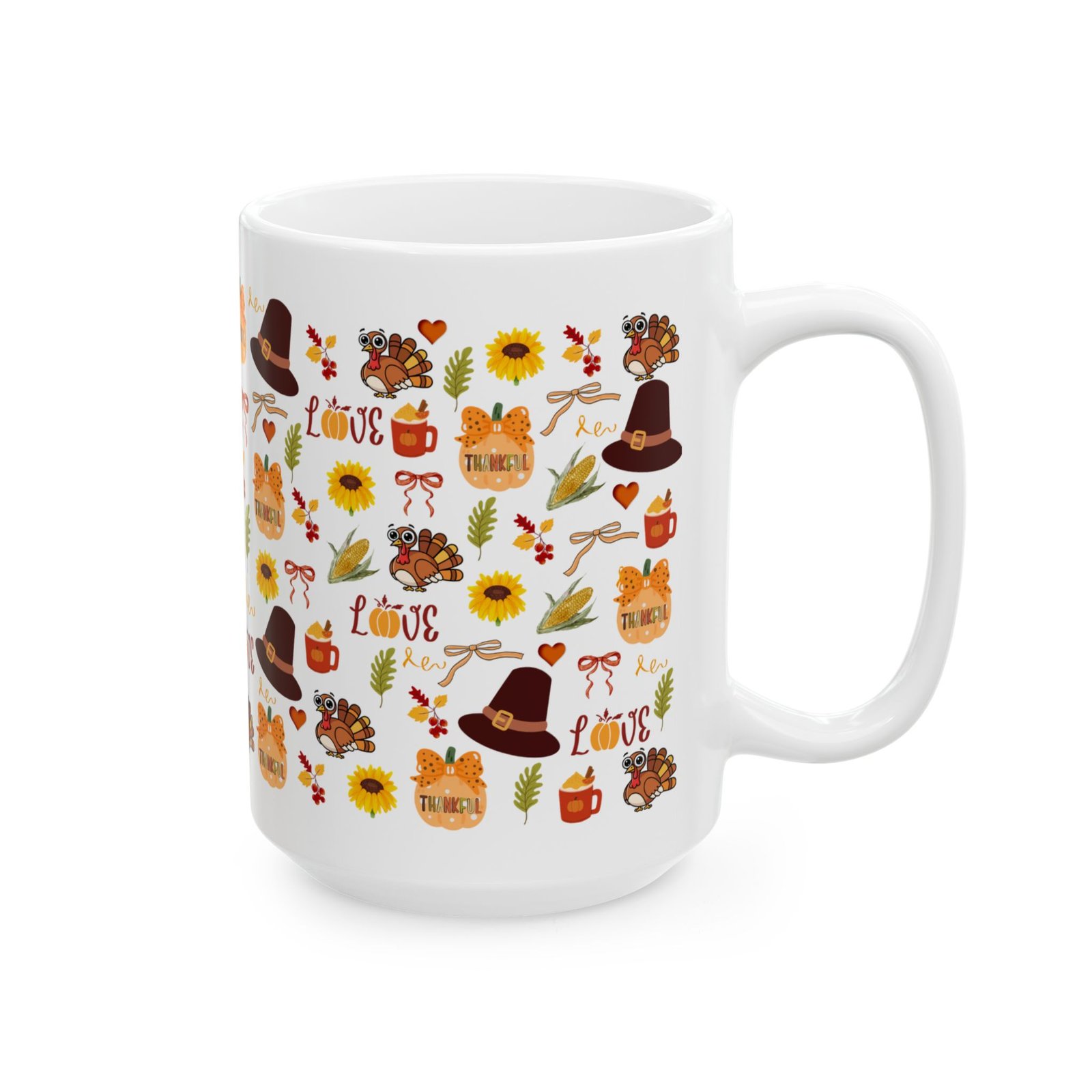 Fall Harvest Ceramic Mug - Cozy Seasonal Design 15 oz - Image 4