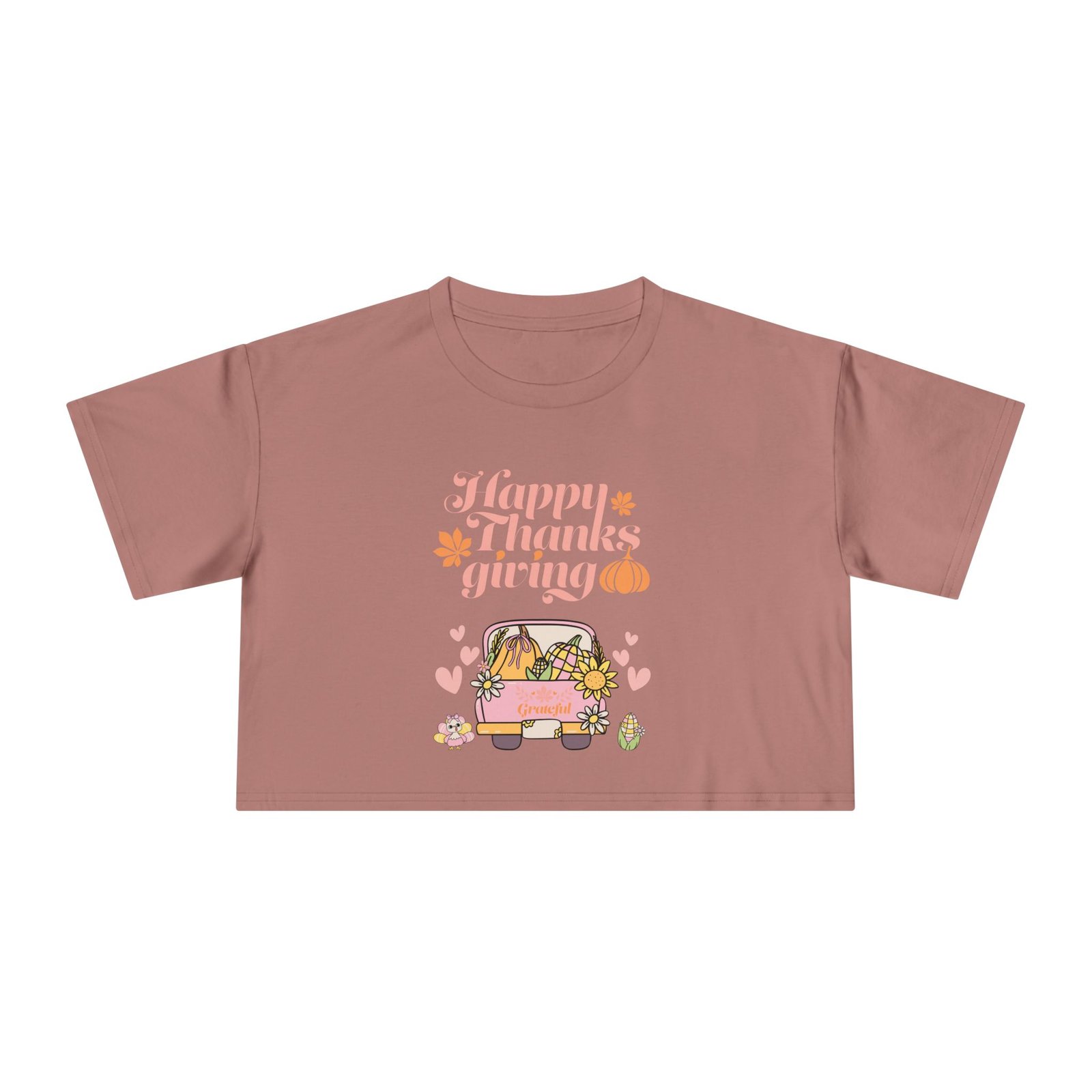 thanksgiving women's crop tee, casual t shirt, fall fashion, thanksgiving gift, cute thanksgiving apparel