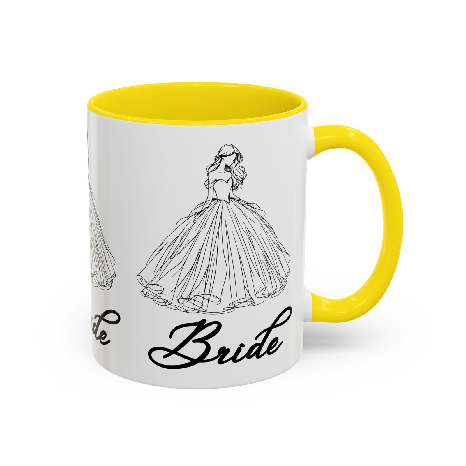 bride mug | elegant wedding dress design | bridal shower gift & keepsake