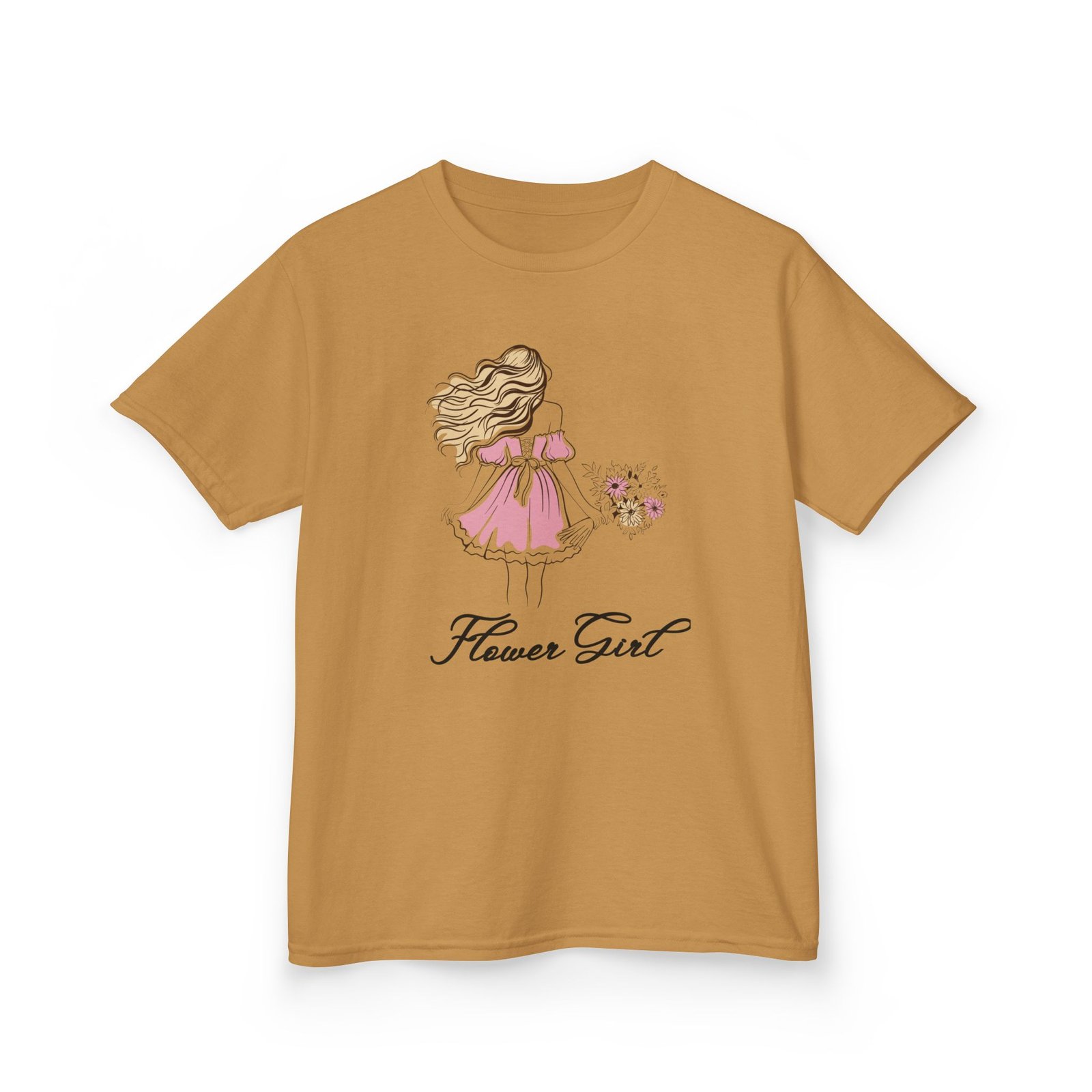 flower girl kids tee, cute kids t shirt, children's wedding outfit, floral graphic tee, birthday gift for girls, summer apparel