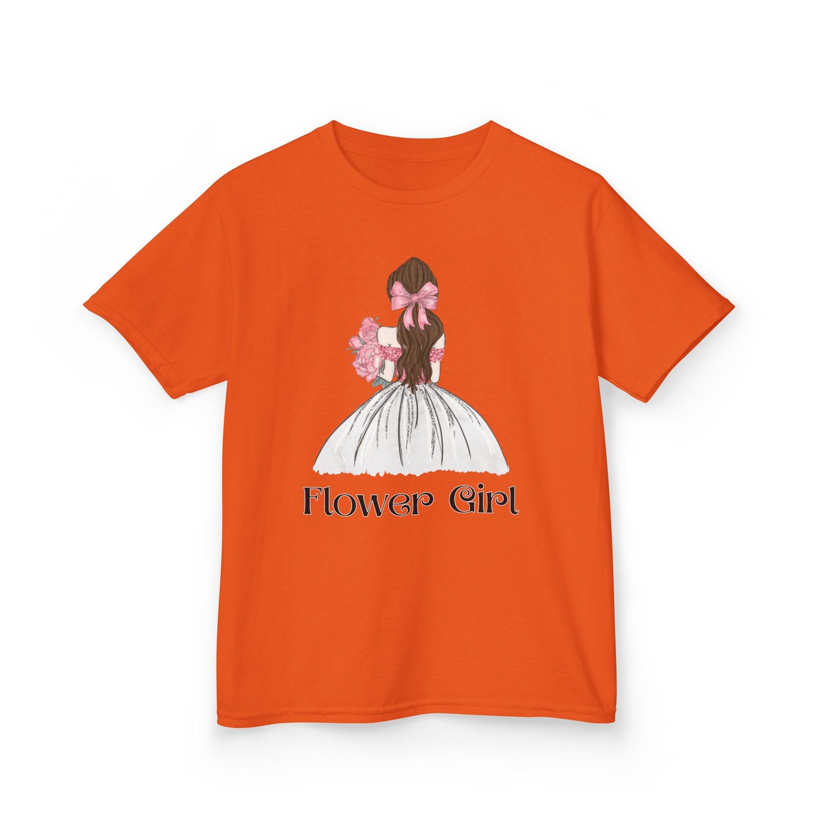 flower girl tee kids adorable cotton t shirt for weddings, birthday parties, flower girls, special occasions, stylish kids wear