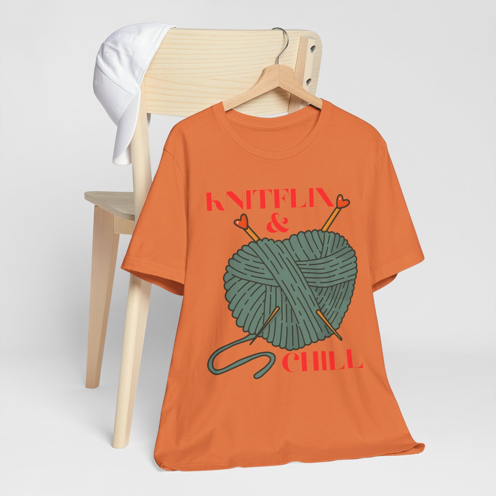 Knitflix & Chill Tee for Craft Lovers - Image 27