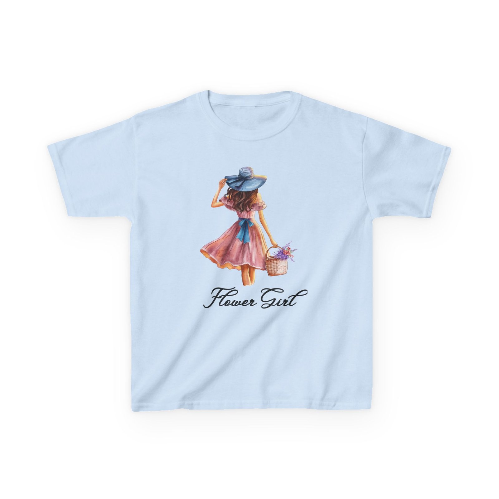 flower girl kids tee, cute kids t shirt, spring fashion, outdoor playwear, children's gift, floral design