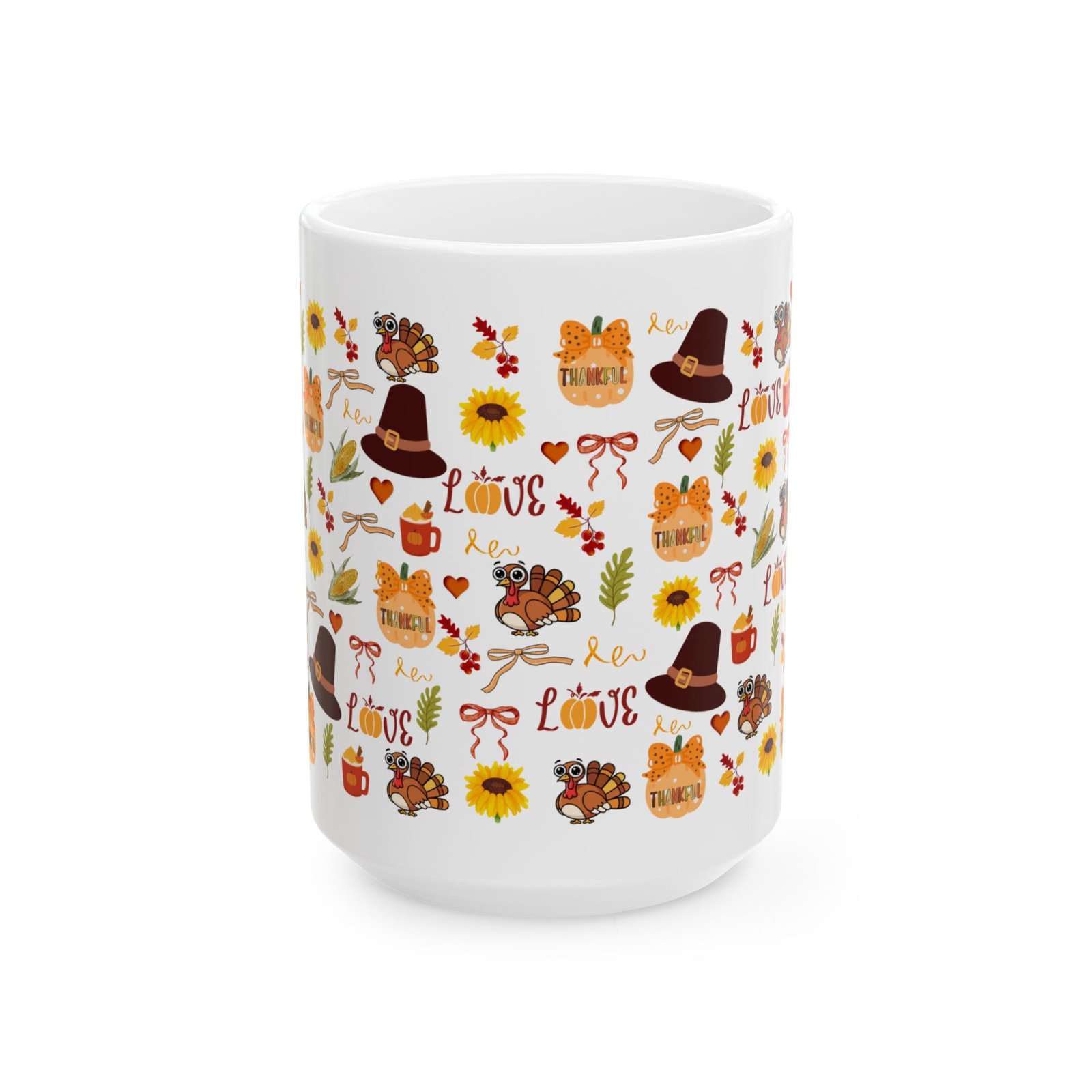 Fall Harvest Ceramic Mug - Cozy Seasonal Design 15 oz