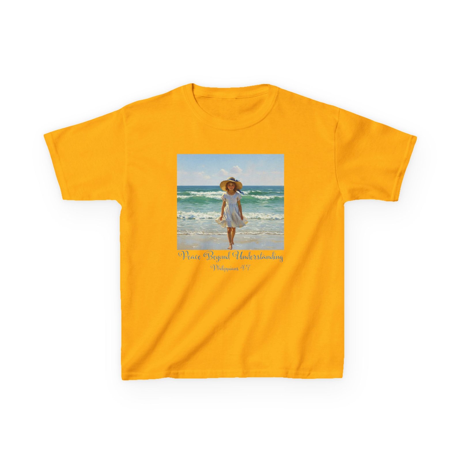 whimsical girl at the beach fun kids tee, summer shirt, beach day tee, vacation outfit, cute kids clothing