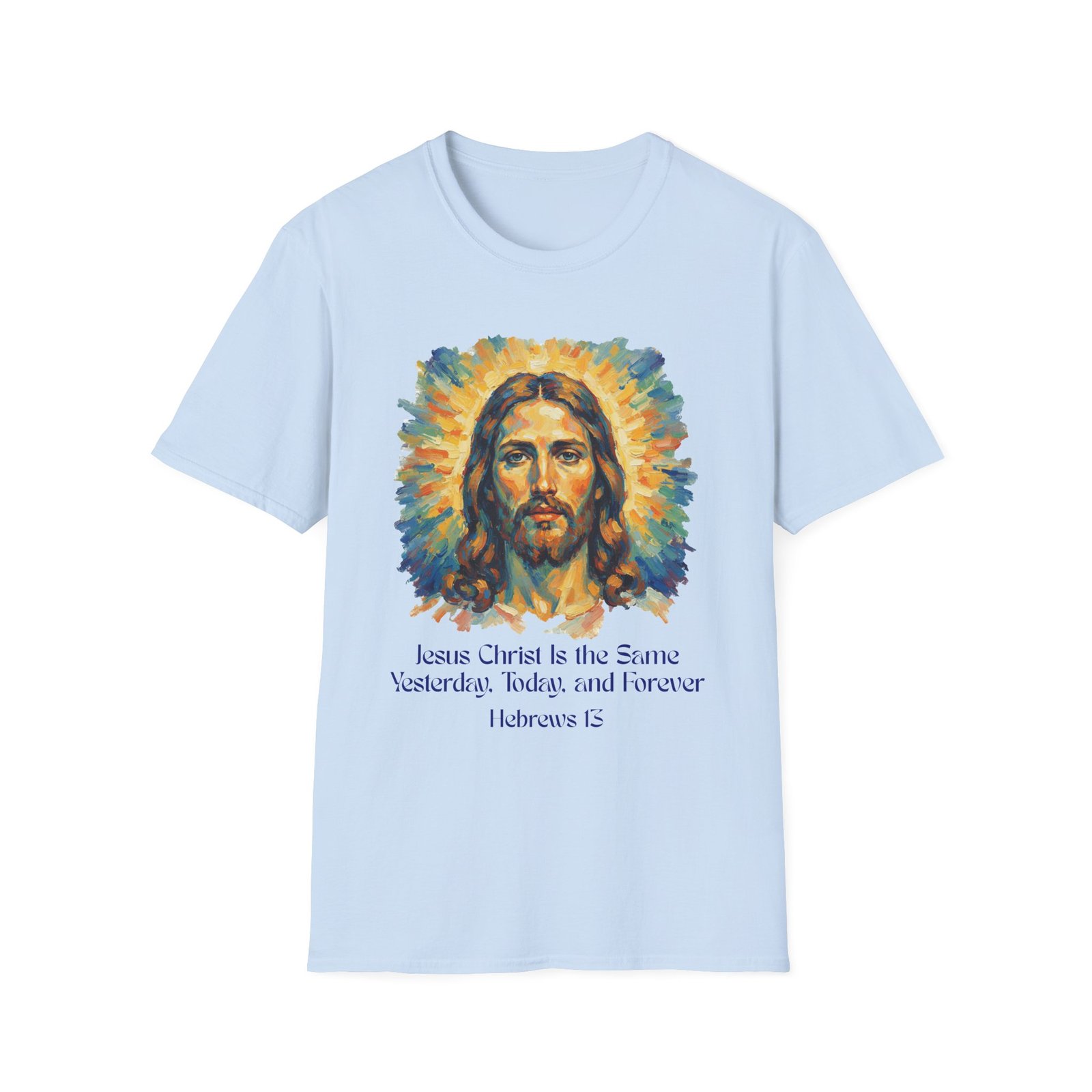 jesus christ graphic tee, unisex softstyle t shirt, faith apparel, inspirational gift, religious top