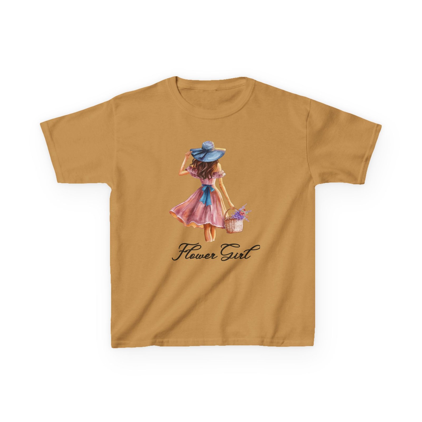 flower girl kids tee, cute kids t shirt, spring fashion, outdoor playwear, children's gift, floral design
