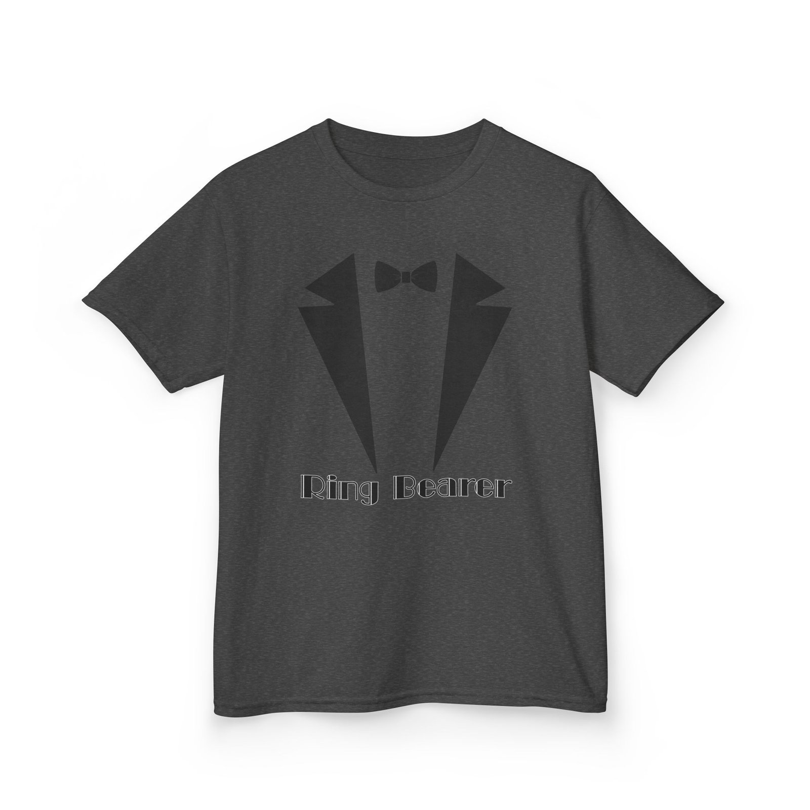 ring bearer kids tee, cute ring bearer shirt, toddler wedding outfit, boys' formal wear tee, kids' tuxedo tee, wedding attire for kids