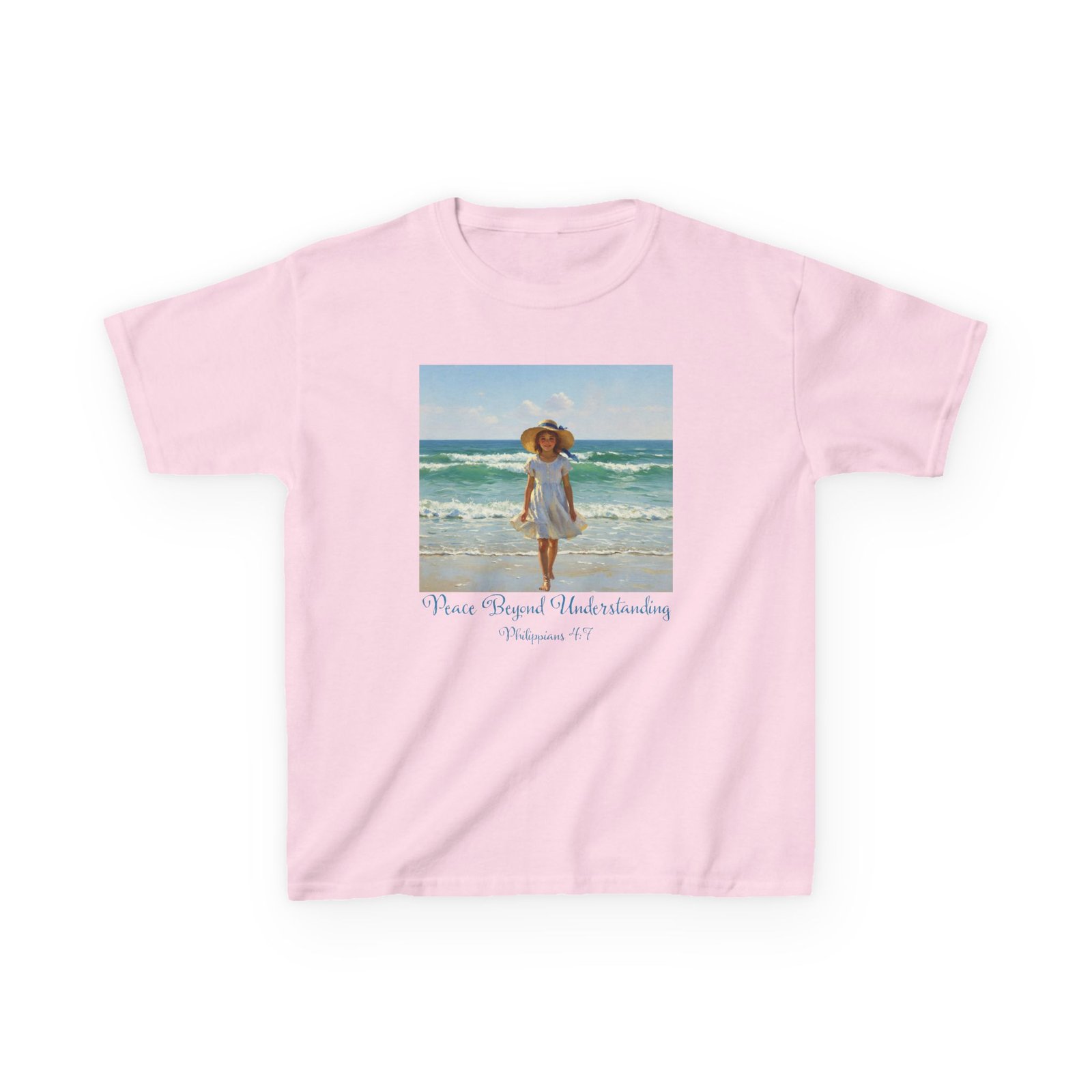 whimsical girl at the beach fun kids tee, summer shirt, beach day tee, vacation outfit, cute kids clothing