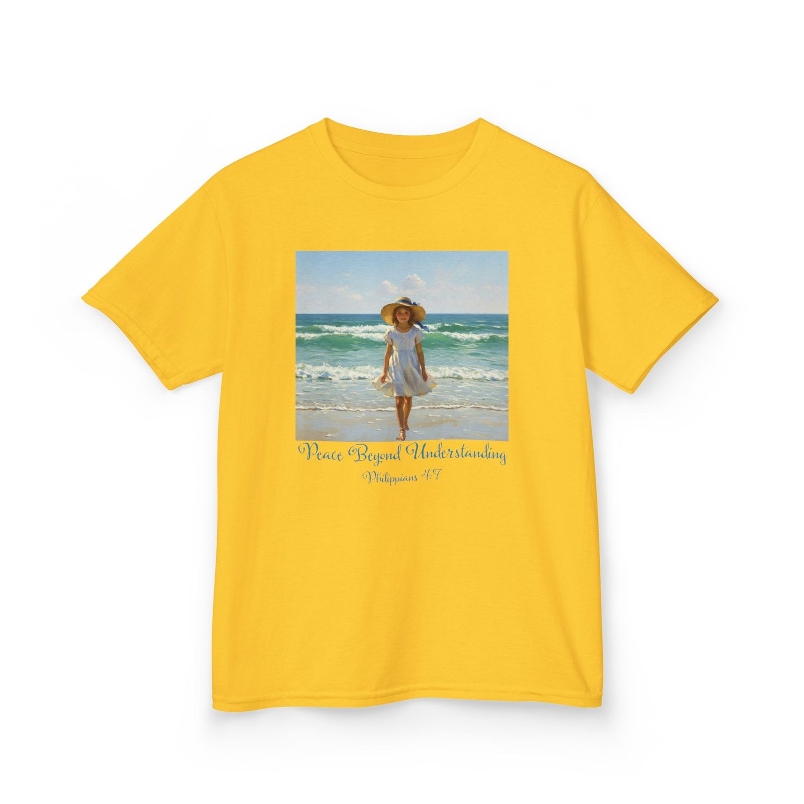 whimsical girl at the beach fun kids tee, summer shirt, beach day tee, vacation outfit, cute kids clothing