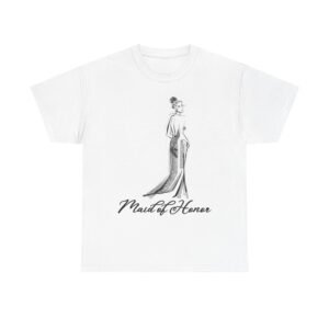 maid of honor tee, unisex heavy cotton tee, wedding party shirt, bridal shower gift, bachelorette party attire