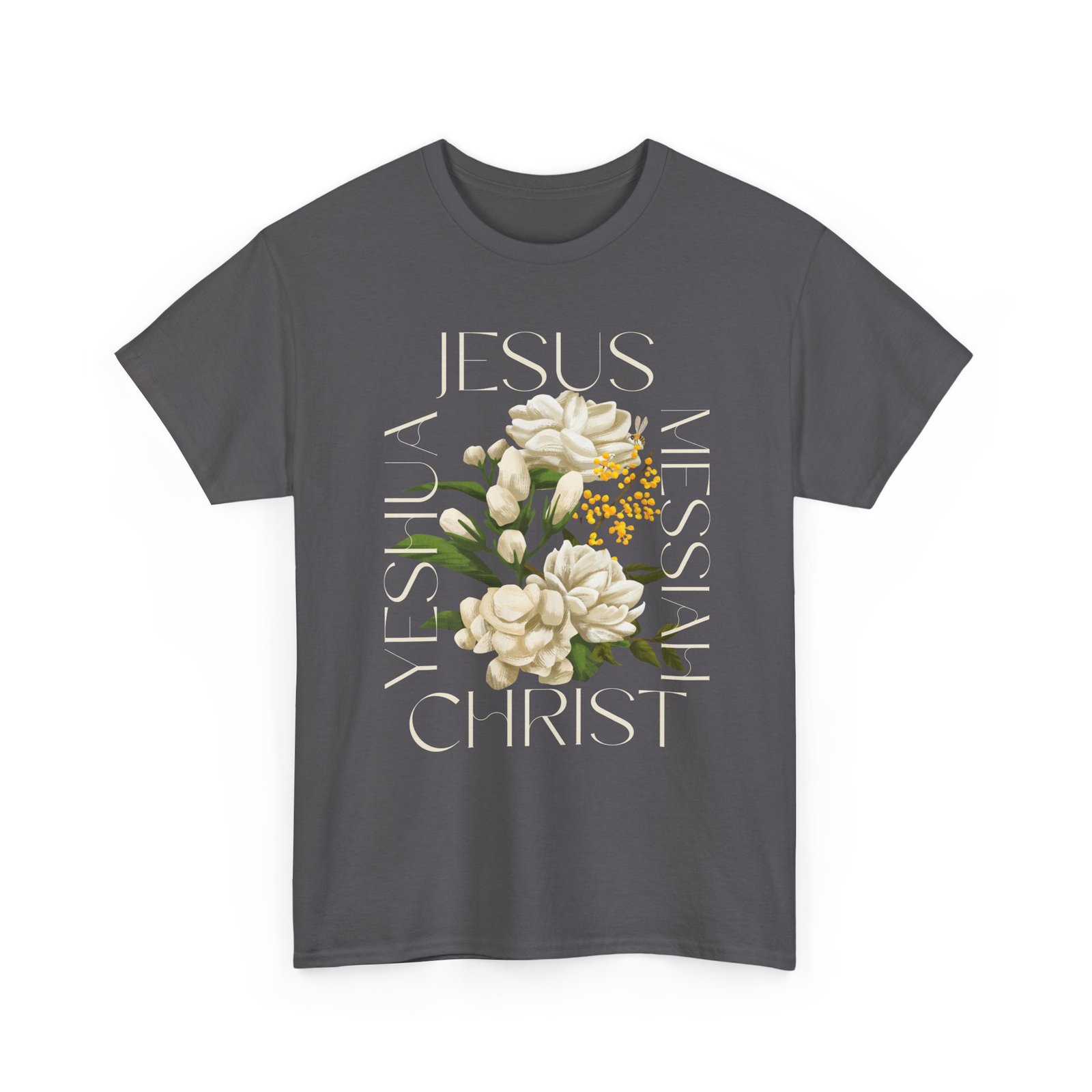 floral jesus christ tee, spiritual t shirt, inspirational unisex cotton shirt, gift for believers, christian apparel