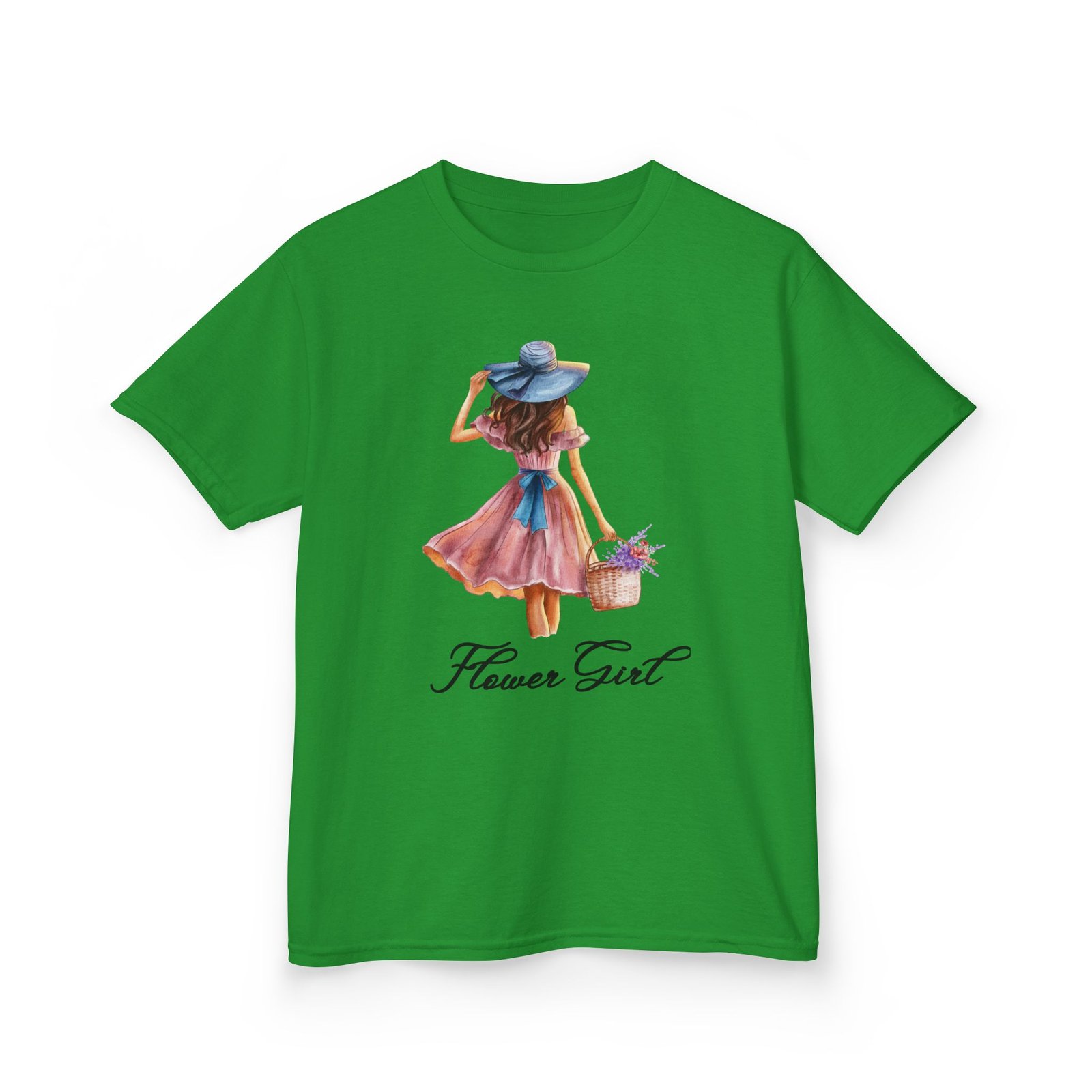 flower girl kids tee, cute kids t shirt, spring fashion, outdoor playwear, children's gift, floral design