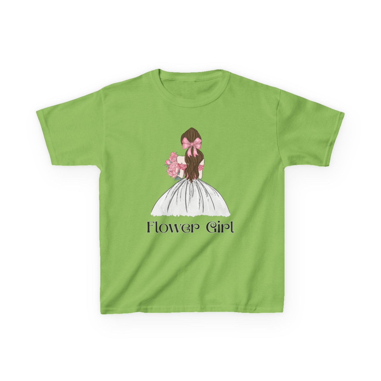 flower girl tee kids adorable cotton t shirt for weddings, birthday parties, flower girls, special occasions, stylish kids wear