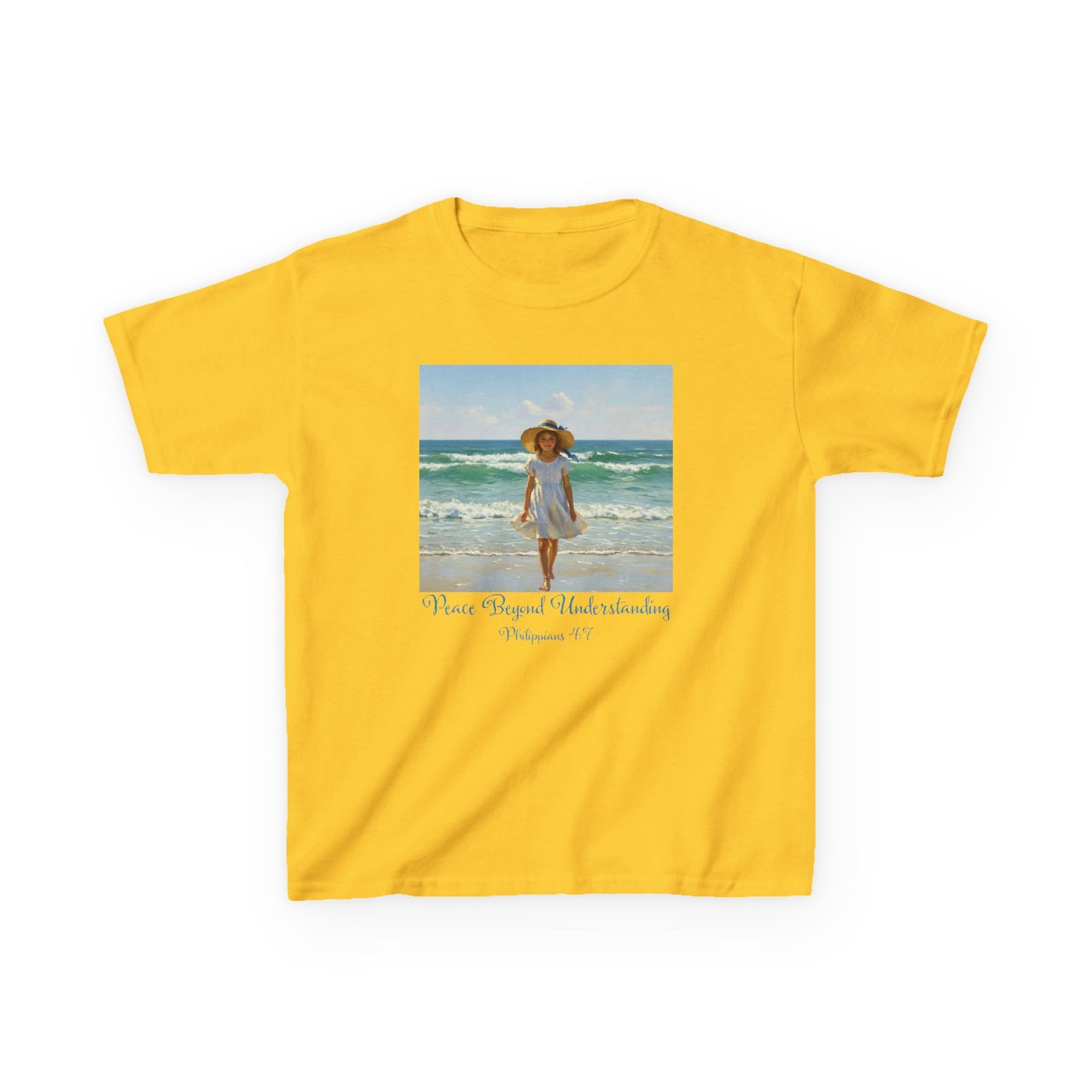 whimsical girl at the beach fun kids tee, summer shirt, beach day tee, vacation outfit, cute kids clothing