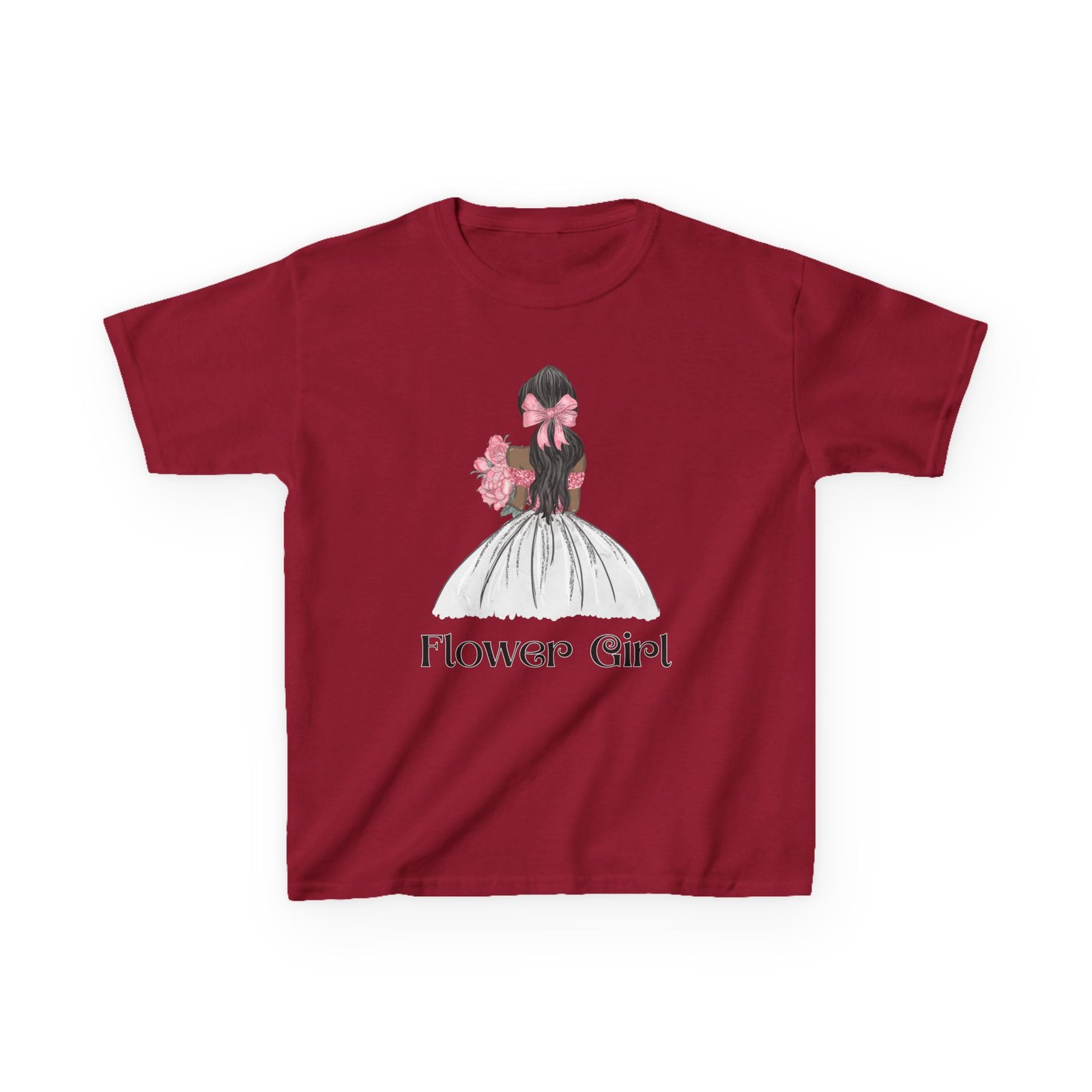 flower girl kids tee, cute floral t shirt for flower girls, wedding apparel, toddler gift, birthday outfit, spring fling top
