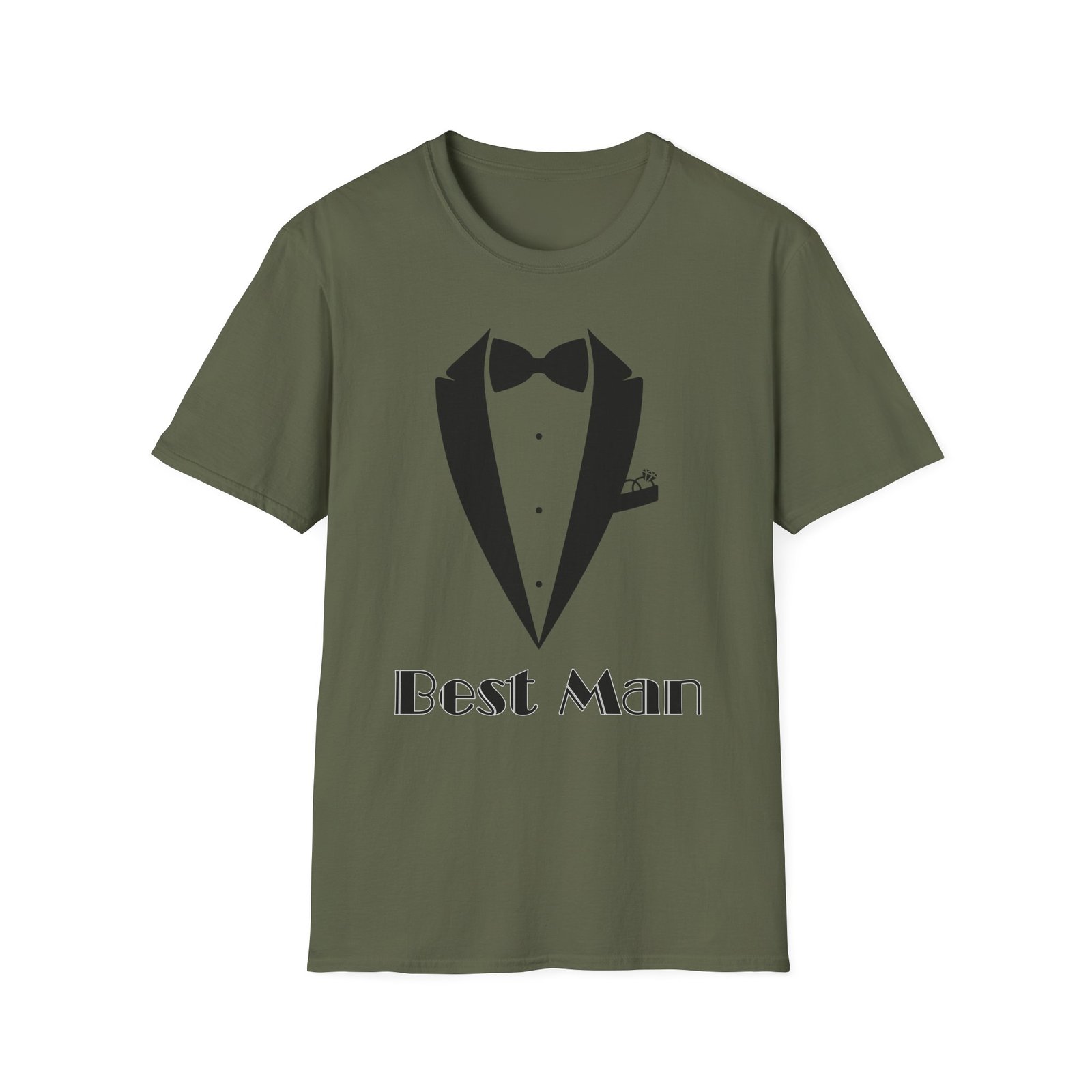 best man t shirt, stylish groom attire, wedding gift for him, casual event shirt, unisex tuxedo tee, matching groomsmen apparel