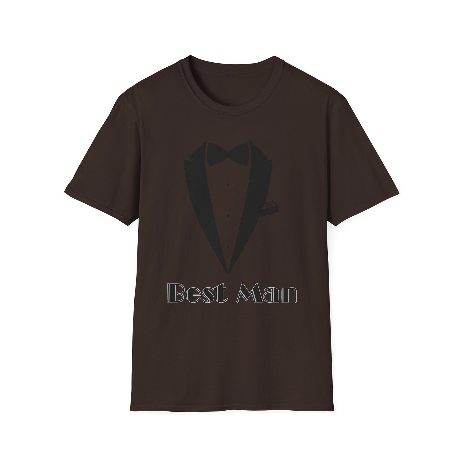 best man t shirt, stylish groom attire, wedding gift for him, casual event shirt, unisex tuxedo tee, matching groomsmen apparel