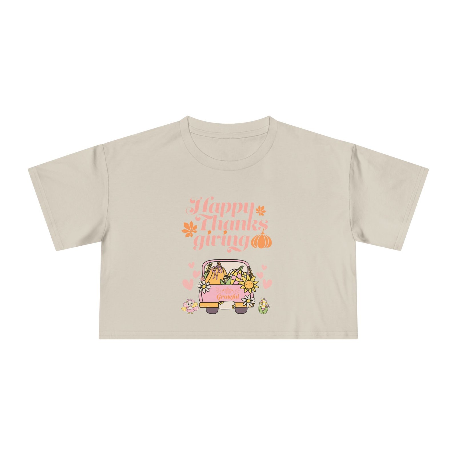 thanksgiving women's crop tee, casual t shirt, fall fashion, thanksgiving gift, cute thanksgiving apparel