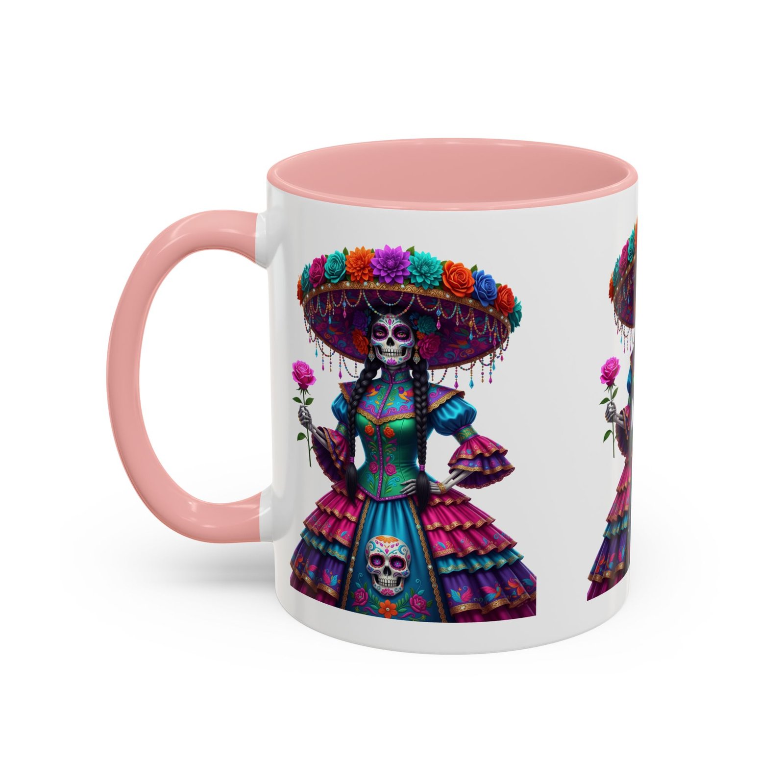 la catrina elegante – día de los muertos inspired artwork, caffeine lover gift, halloween decor, artful drinkware