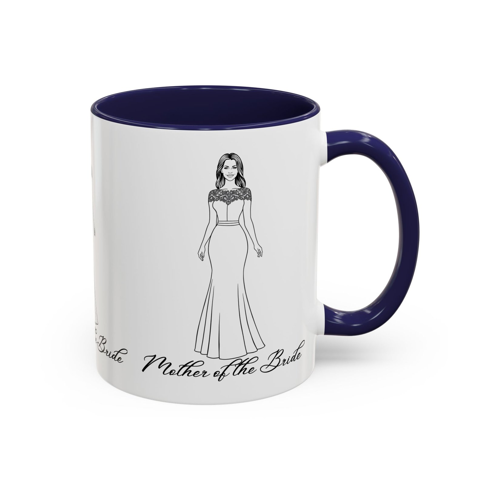 the mother of the bride accent coffee mug (11, 15oz)