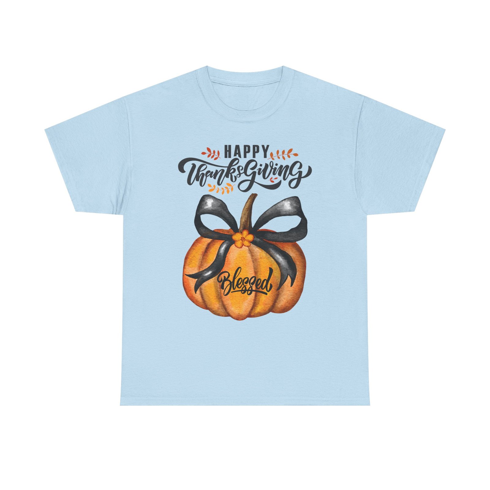 thanksgiving pumpkin tee happy thanksgiving, blessed shirt, fall apparel, unisex cotton tee, holiday gift