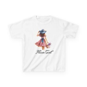 flower girl kids tee, cute kids t shirt, spring fashion, outdoor playwear, children's gift, floral design