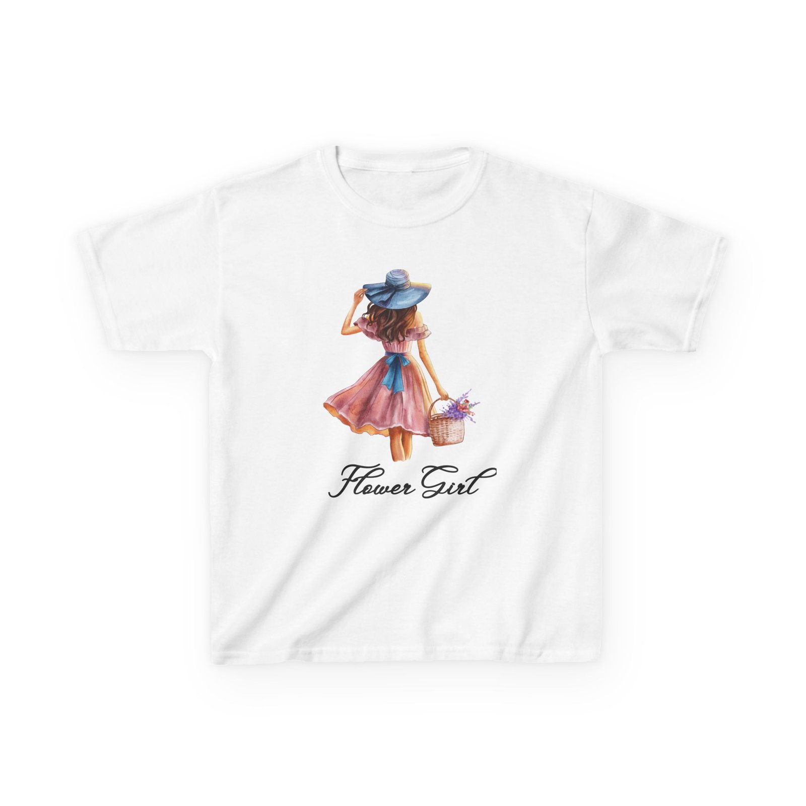 flower girl kids tee, cute kids t shirt, spring fashion, outdoor playwear, children's gift, floral design