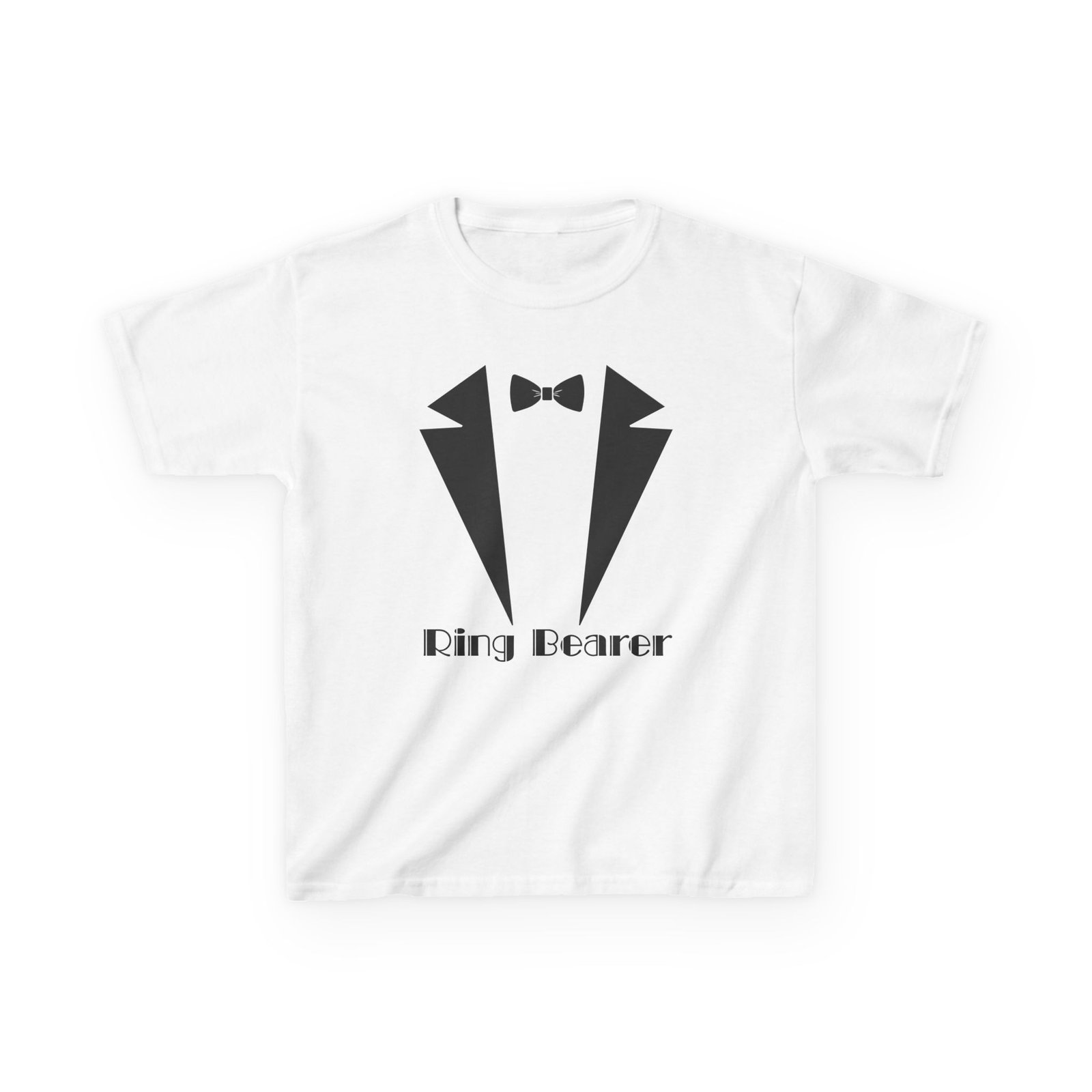 ring bearer kids tee, cute ring bearer shirt, toddler wedding outfit, boys' formal wear tee, kids' tuxedo tee, wedding attire for kids