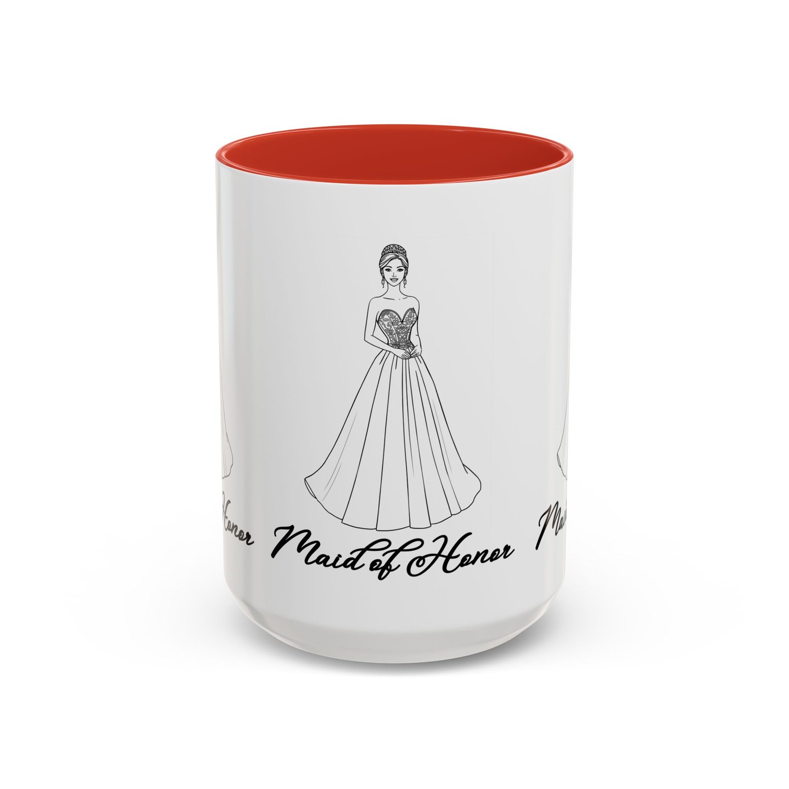maid of honor coffee mug, bridal party gift, wedding celebration mug, customizable maid of honor cup, cute coffee lover gift