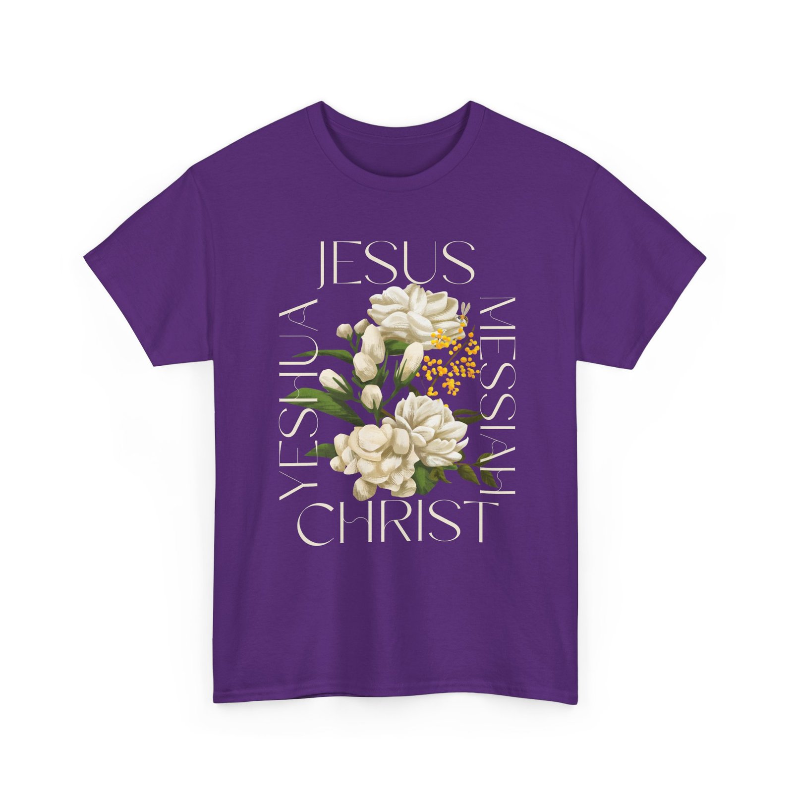 floral jesus christ tee, spiritual t shirt, inspirational unisex cotton shirt, gift for believers, christian apparel