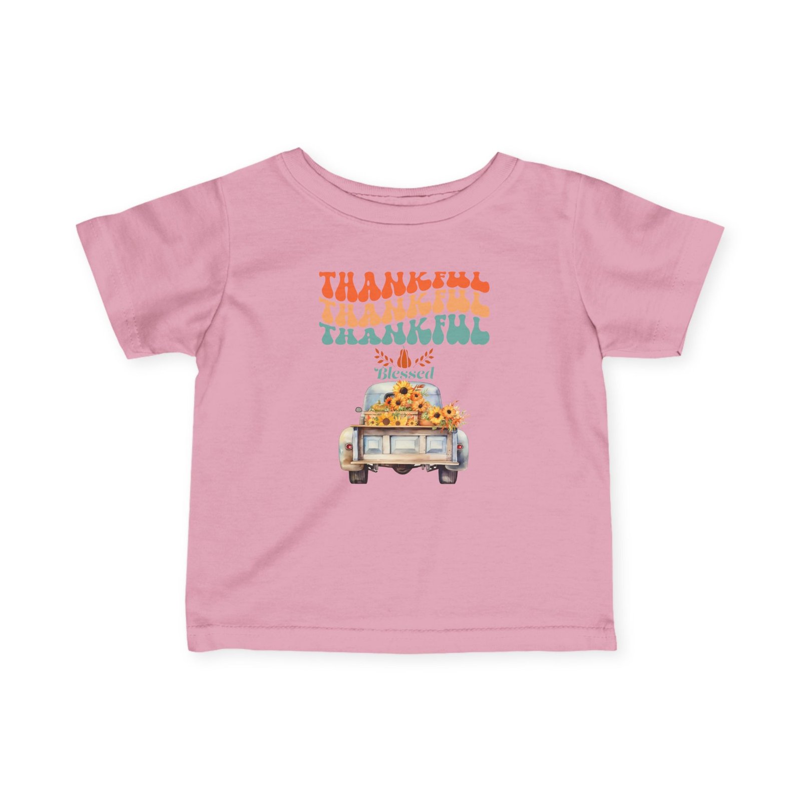 thankful infant t shirt, cute baby tee, thanksgiving outfit, fall baby clothing, holiday gift for infants, seasonal wear