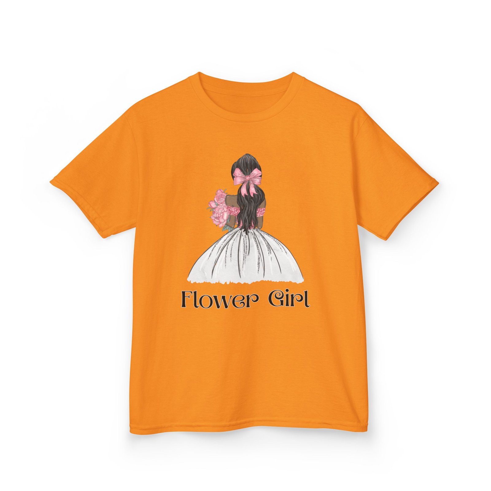 flower girl kids tee, cute floral t shirt for flower girls, wedding apparel, toddler gift, birthday outfit, spring fling top