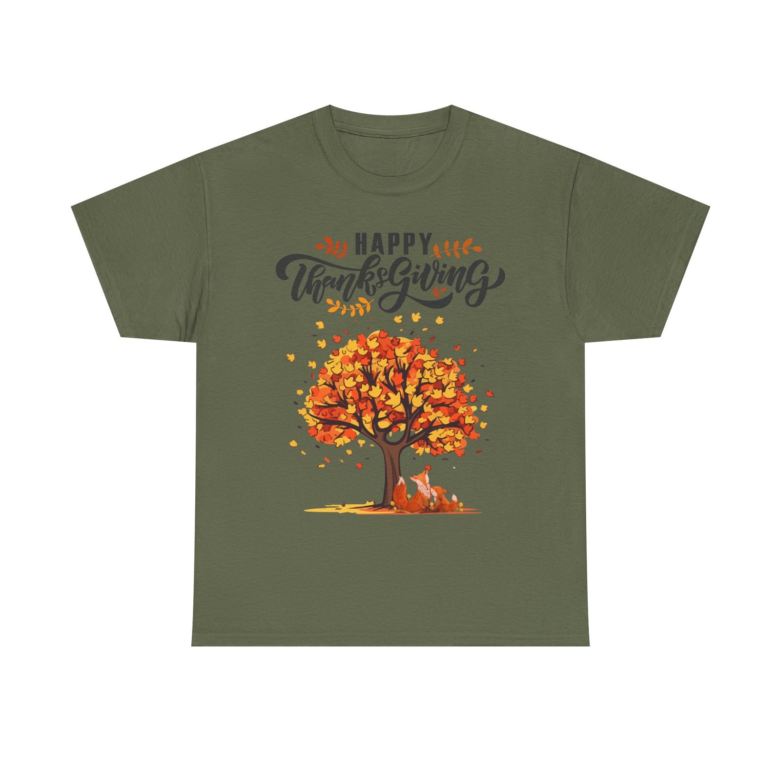thanksgiving tree tee, fall t shirt, autumn apparel, cozy gift for family, cute holiday top