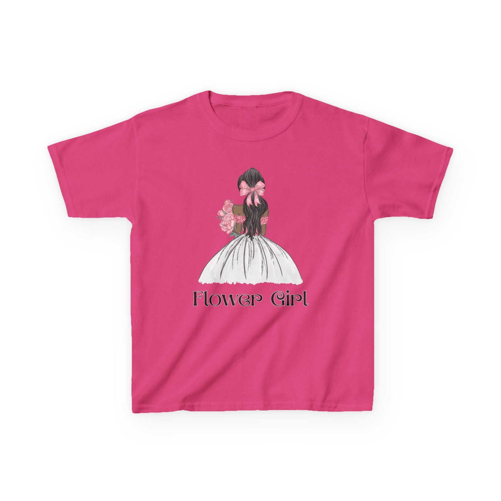 flower girl kids tee, cute floral t shirt for flower girls, wedding apparel, toddler gift, birthday outfit, spring fling top