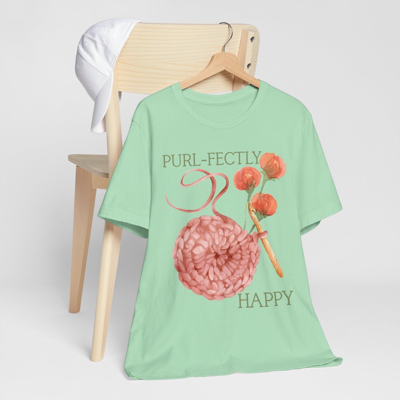 Purl-fectly Happy Crafting Joy Tee -Unisex Short Sleeve Shirt - Image 58