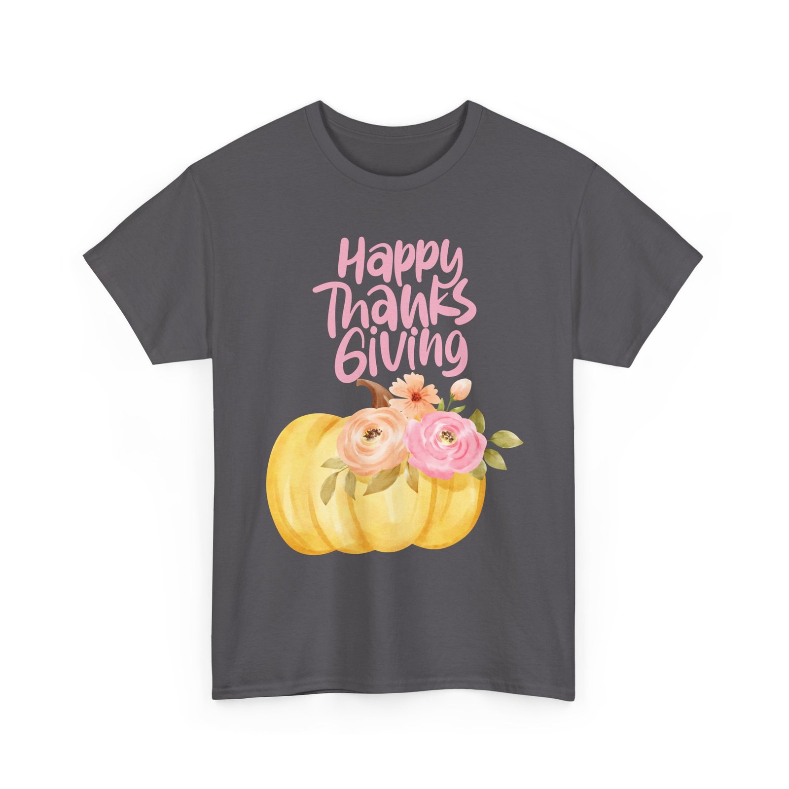 thanksgiving floral tee, holiday shirt, fall fashion, gifts for her, pumpkin t shirt, autumn apparel, friendsgiving outfit