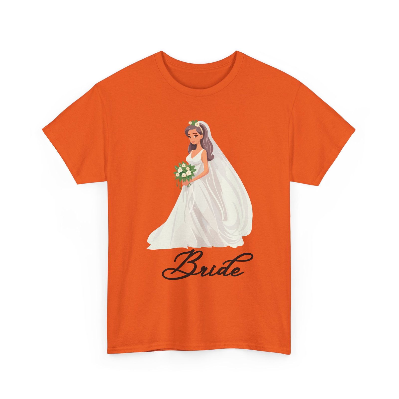 bride sketch unisex heavy cotton tee perfect for weddings, bridal showers, bachelorette parties, engagements, and gifts
