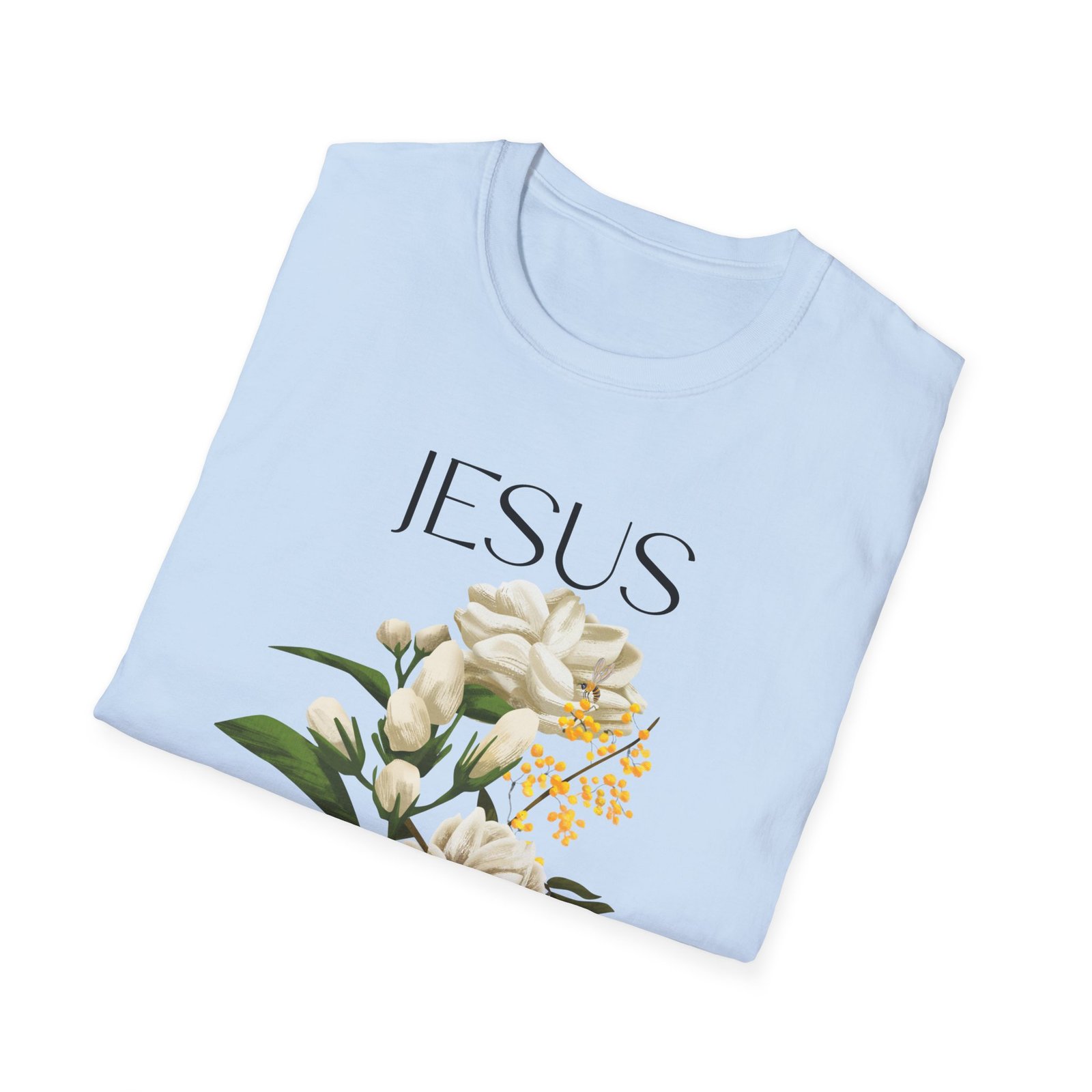 jesus floral faith t shirt christian graphic tee, inspirational gift, religious apparel, casualwear, unisex