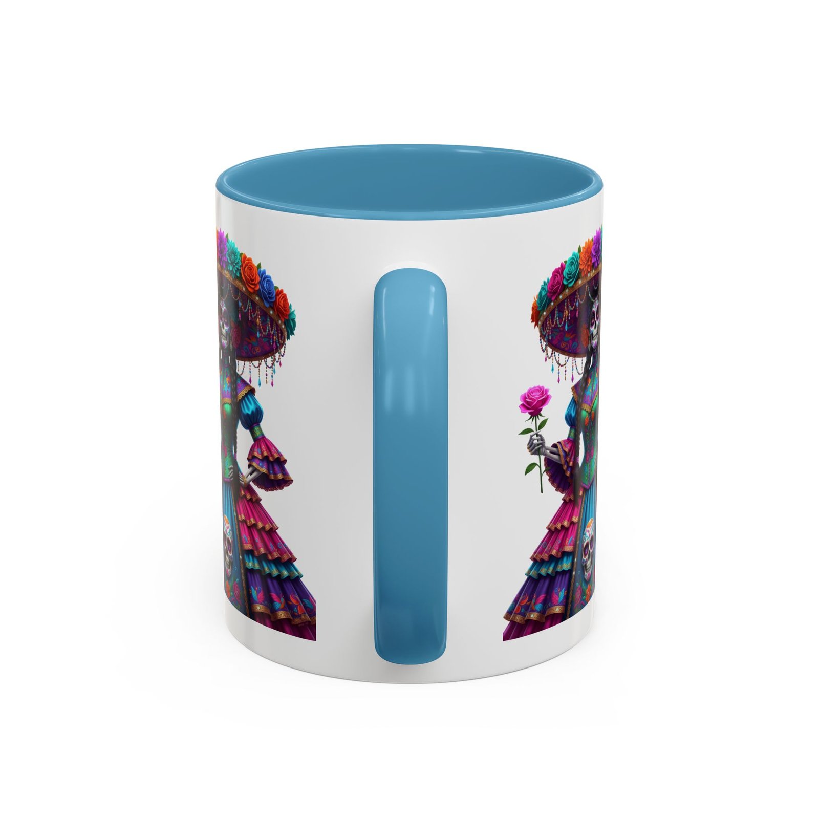 la catrina elegante – día de los muertos inspired artwork, caffeine lover gift, halloween decor, artful drinkware